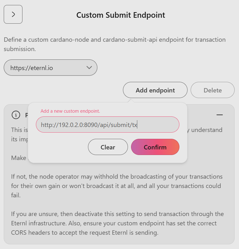 txsubmit-eternl-IP-endpoint-screen